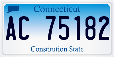 CT license plate AC75182