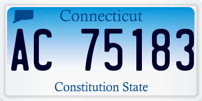 CT license plate AC75183