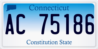 CT license plate AC75186