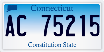 CT license plate AC75215