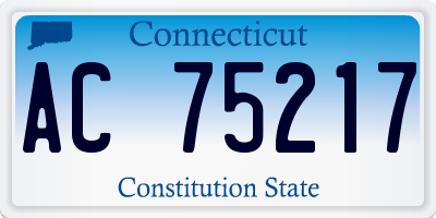 CT license plate AC75217