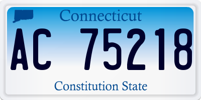 CT license plate AC75218