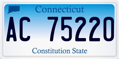 CT license plate AC75220