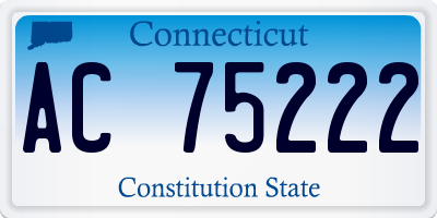 CT license plate AC75222