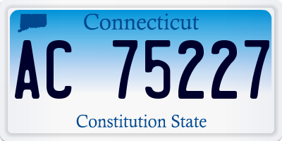 CT license plate AC75227