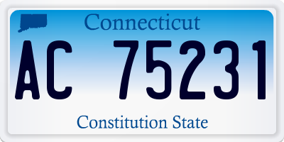 CT license plate AC75231