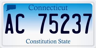 CT license plate AC75237