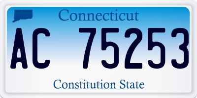 CT license plate AC75253