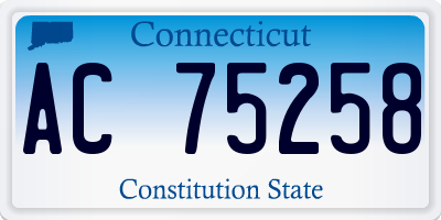 CT license plate AC75258
