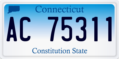 CT license plate AC75311
