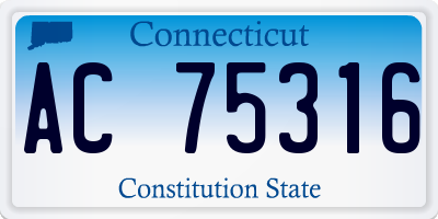 CT license plate AC75316