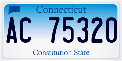 CT license plate AC75320