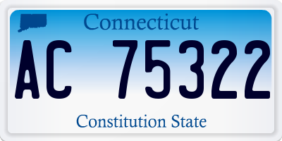 CT license plate AC75322
