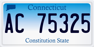 CT license plate AC75325