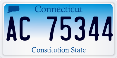CT license plate AC75344