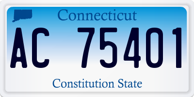 CT license plate AC75401