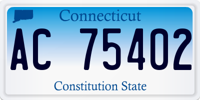 CT license plate AC75402