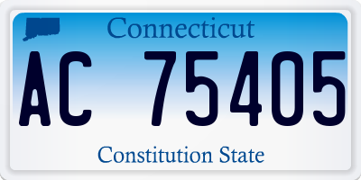 CT license plate AC75405