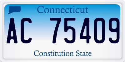 CT license plate AC75409