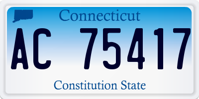 CT license plate AC75417