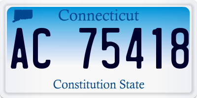 CT license plate AC75418