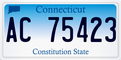 CT license plate AC75423