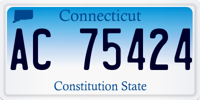 CT license plate AC75424