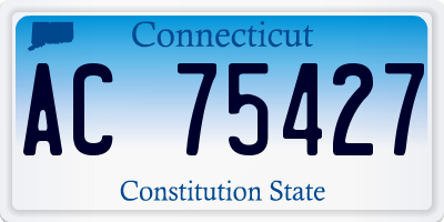 CT license plate AC75427