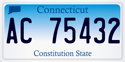 CT license plate AC75432