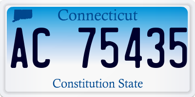 CT license plate AC75435