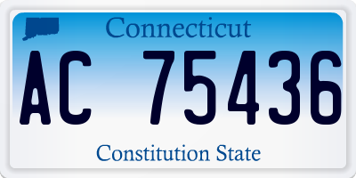 CT license plate AC75436