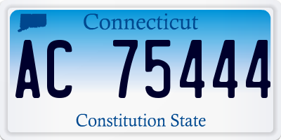 CT license plate AC75444