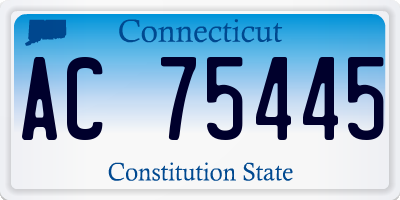 CT license plate AC75445
