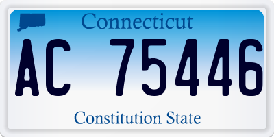 CT license plate AC75446