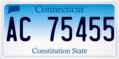 CT license plate AC75455