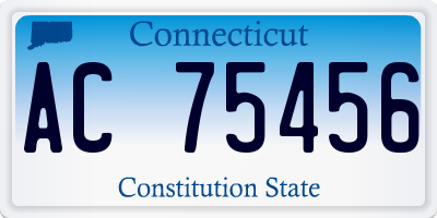 CT license plate AC75456