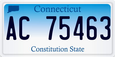 CT license plate AC75463