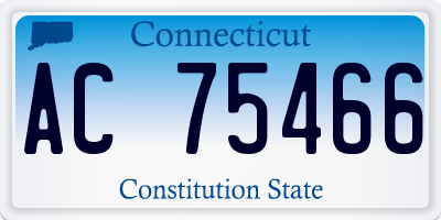 CT license plate AC75466