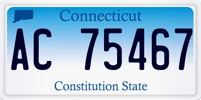 CT license plate AC75467