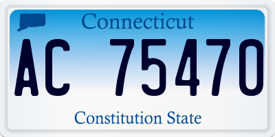 CT license plate AC75470