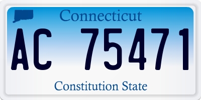 CT license plate AC75471