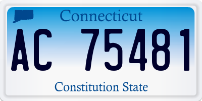 CT license plate AC75481