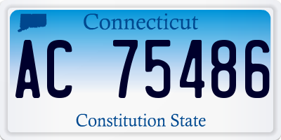 CT license plate AC75486