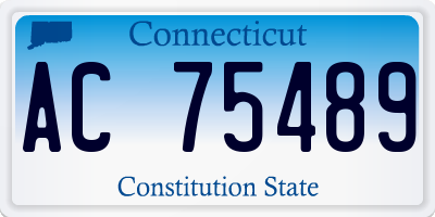 CT license plate AC75489