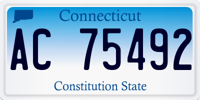 CT license plate AC75492