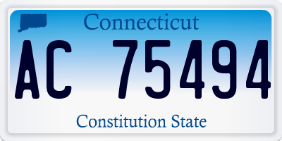 CT license plate AC75494