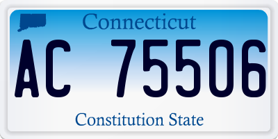 CT license plate AC75506