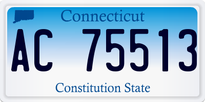 CT license plate AC75513