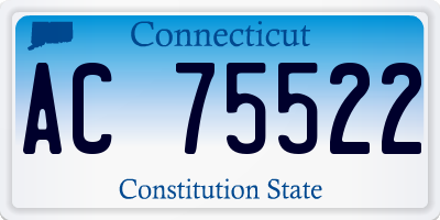 CT license plate AC75522