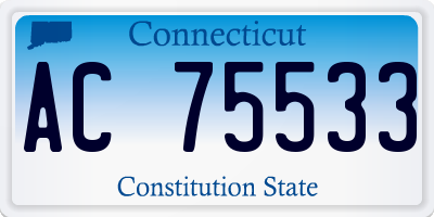 CT license plate AC75533